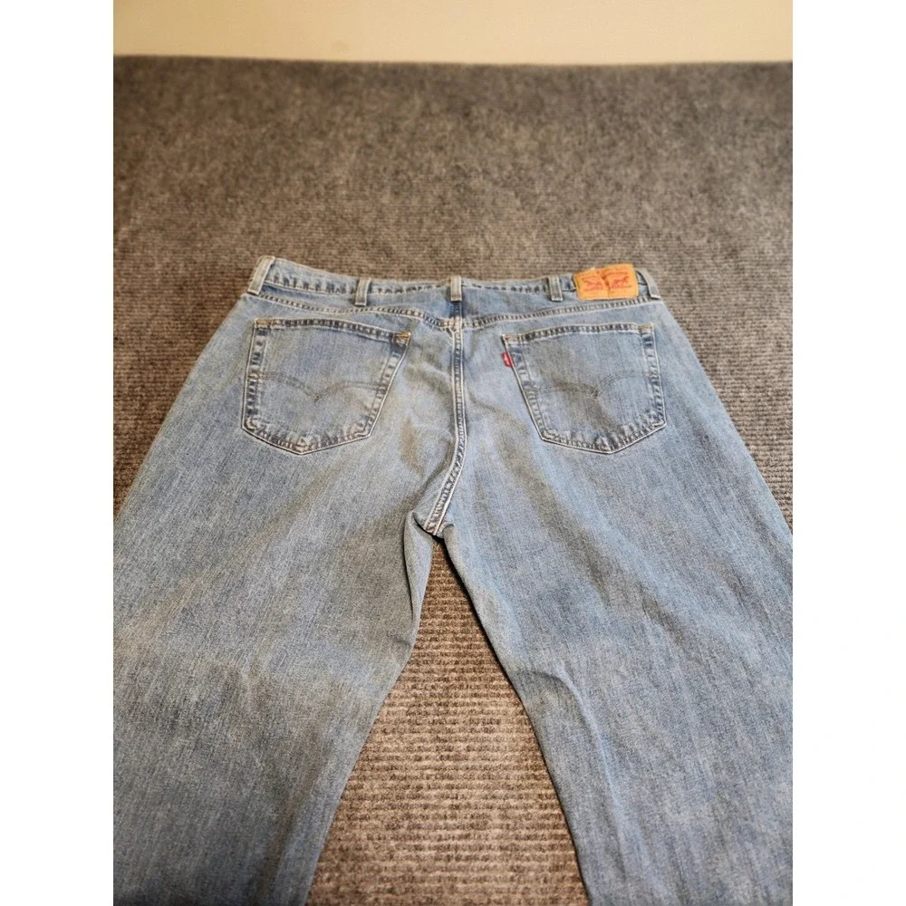Levis 559 Relaxed Straight Jeans Mens 42x30 Light Wash Blue Denim Pants
